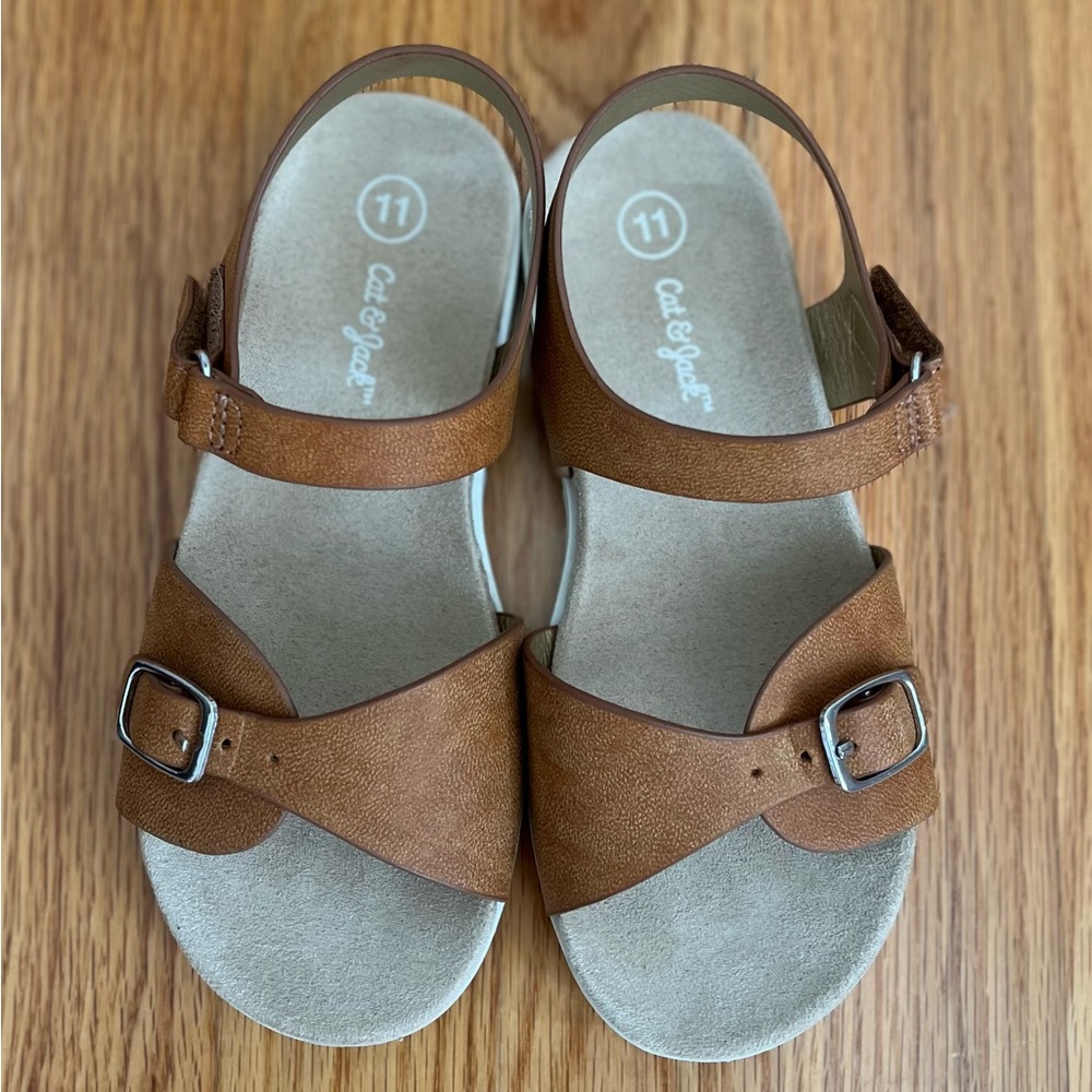 Toddler Girls’ Footbed Sandals - Cat & Jack - Brown Size 11T